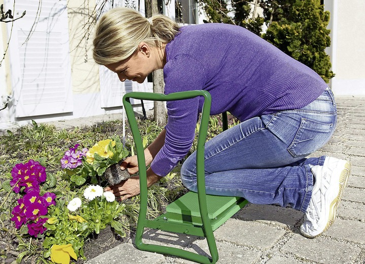 Garten - Knie-Stuhl zum Sitzen und Knien mit Gestell aus Metall, in Farbe GRÜN, in Ausführung Knie-Stuhl Ansicht 1