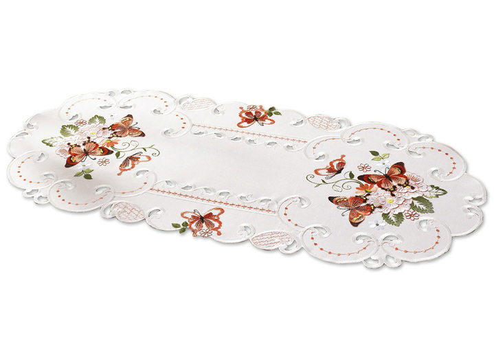 Tischdecken - Elegant gestaltete Tisch- und Raumdekoration, in Größe 100 (Deckchen, 30x 45 cm) bis 404 (Kissenbezug, 40x 40 cm), in Farbe ROT Ansicht 4