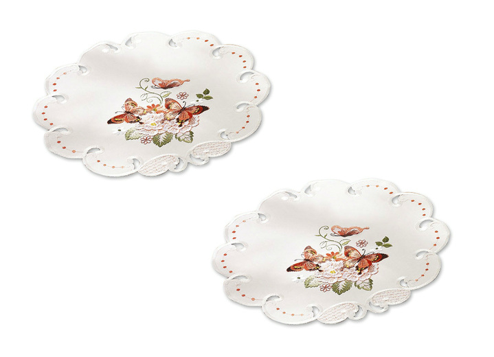 Tischdecken - Elegant gestaltete Tisch- und Raumdekoration, in Größe 100 (Deckchen, 30x 45 cm) bis 404 (Kissenbezug, 40x 40 cm), in Farbe ROT Ansicht 5