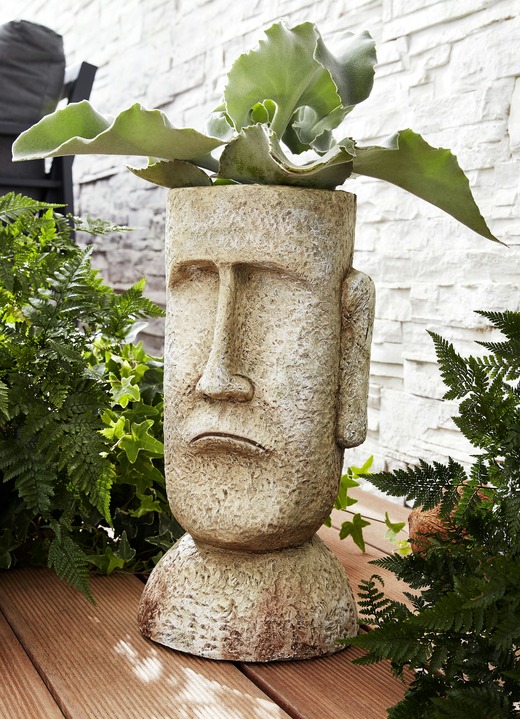 Garten - Pflanztopf Osterinsel aus Magnesiumoxid, in Farbe GRAU