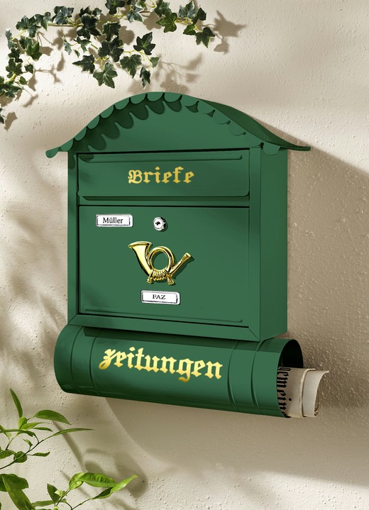 briefkasten aus verzinktem stahl mit zeitungsrohr nutzlich praktisch bader