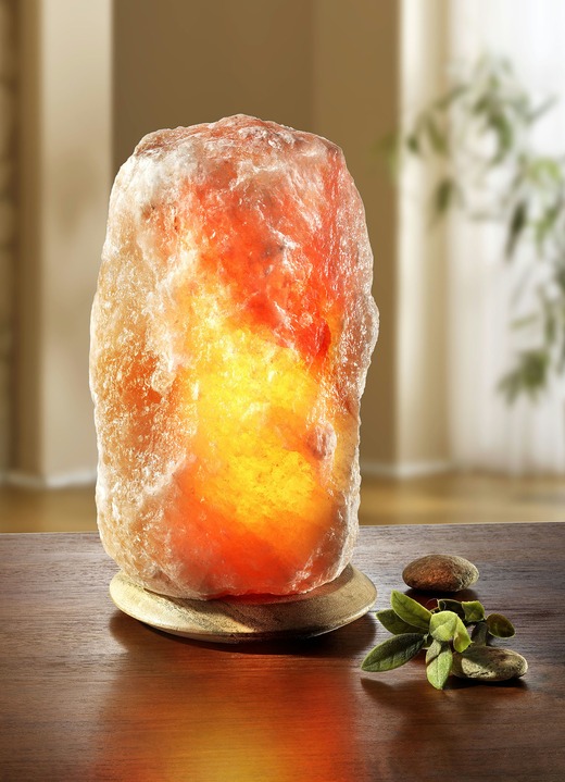 Wohnen - Beleuchteter Salzkristall, in Farbe ORANGE Ansicht 1