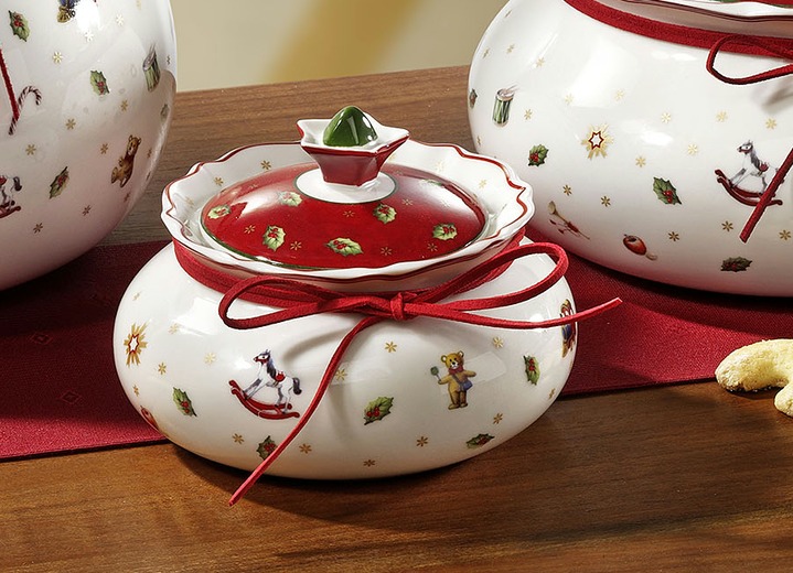 Weihnachten - Villeroy & Boch Gebäckdosen aus Porzellan, in Farbe WEISS/ROT, in Ausführung Gebäckdose, klein Ansicht 1