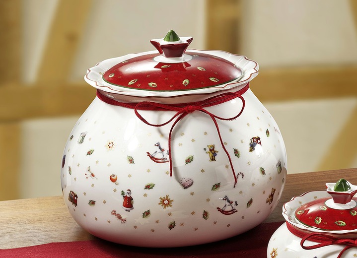 Weihnachten - Villeroy & Boch Gebäckdosen aus Porzellan, in Farbe WEISS/ROT, in Ausführung Gebäckdose, klein Ansicht 3
