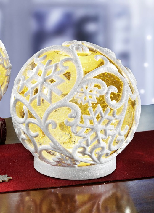 - LED-Schneekugel, in Farbe WEISS, in Ausführung Schneekugel, groß Ansicht 1