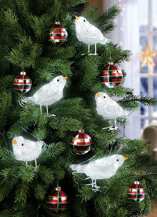 Weihnachten - Vogel-Lichterkette für Innen- und Außen, in Farbe WEISS Ansicht 1