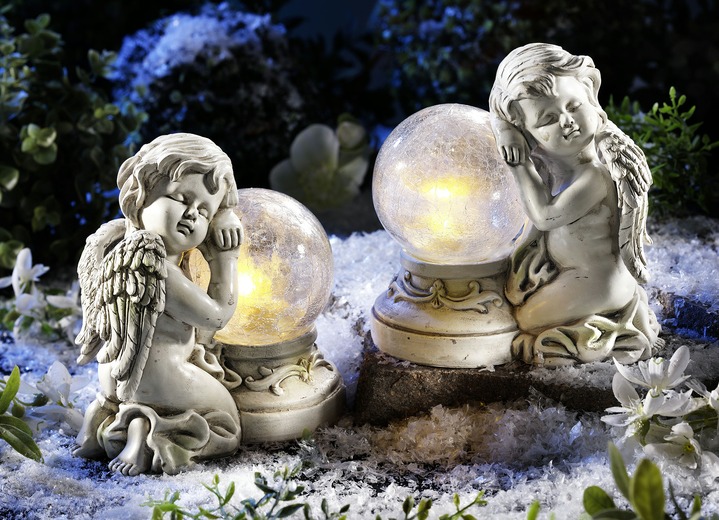 Winterlicher Garten - Solarleuchte Engel, 2er-Set, in Farbe WEISS Ansicht 2