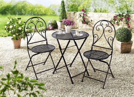 Gartenmöbel Set Metall Grün