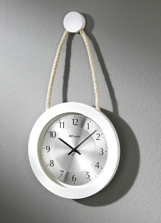 - Wanduhr aus Massivholz  in Deutschland hergestellt in verschiedenen Farben, in Farbe WEISS