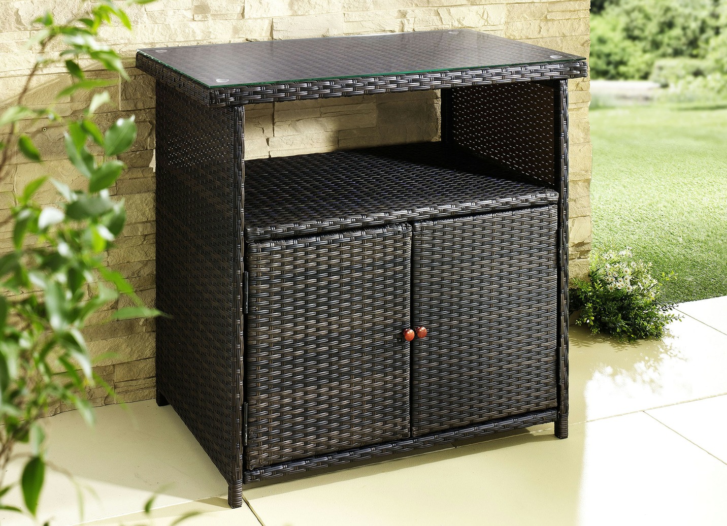 Praktisches Sideboard für Garten oder Terrasse Gartenmöbel BADER