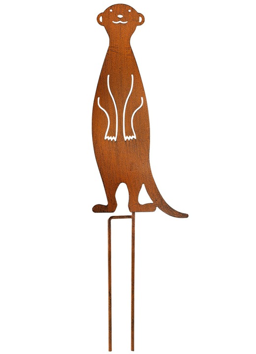 Garten - Gartenstecker Erdmännchen 3er-Set, in Farbe ROST Ansicht 2