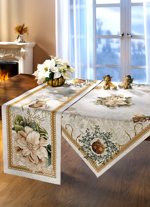 Tischdecken - Hochwertige Gobelin Tisch- und Raumdekoration, in Größe 100 (2 Platzsets, 33x 45 cm) bis 404 (Kissenbezug, 45x 45 cm), in Farbe  Ansicht 2