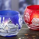 Weihnachtliche Dekorationen - Teelichthalter aus Glas im 2er-Set, in Farbe WEISS-HELLBLAU