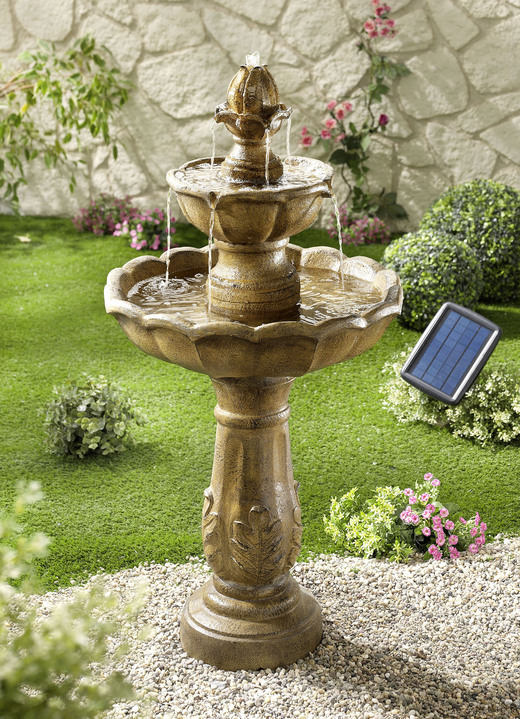 Garten - Solarbrunnen Kingsbury, in Farbe BRAUN