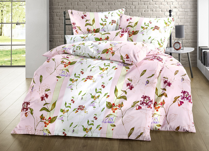 Mesana - Satin Bettwäsche mit praktischem Reißverschluss, in Größe 111 (40x80 cm + 135x200 cm) bis 115 (80x80 cm + 155x220 cm), in Farbe ROSÉ