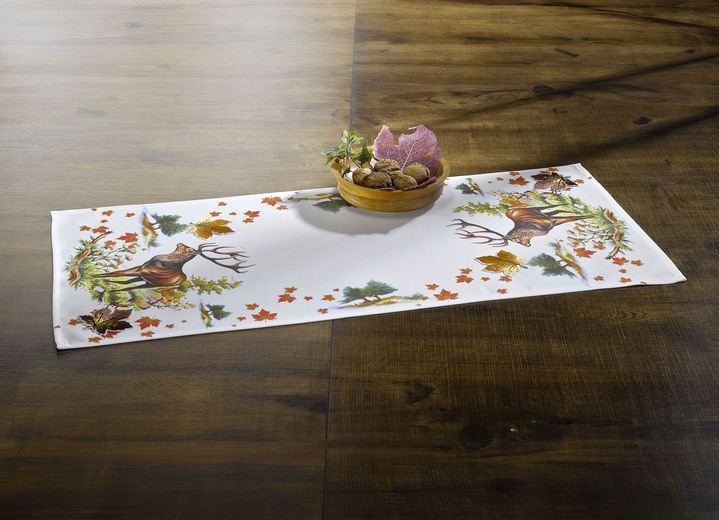 Tischdecken - Bezaubernde naturnahe Accessoires, in Größe 101 (2 Deckchen, 35x 50 cm) bis 404 (Kissenbezug, 40x 40 cm), in Farbe WEISS Ansicht 4