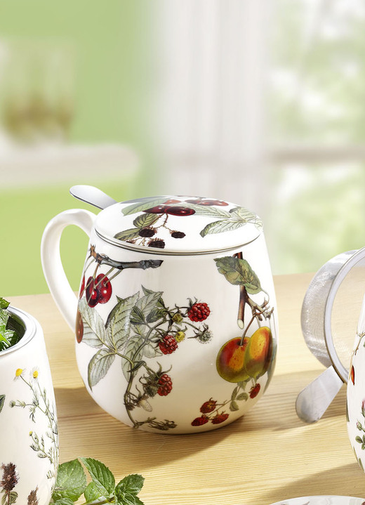 Geschenkideen - Teetassen aus feinem Porzellan, in Farbe BUNT, in Ausführung Teetasse Früchte