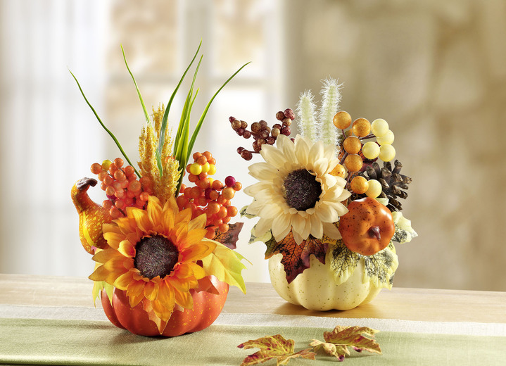 Kunst- & Textilpflanzen - Sonnenblumen-Gesteck, 2er-Set, in Farbe VARIIERT