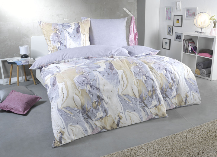 Bettwäschegarnituren - Traumhafte Feinbiber Bettwäsche, in Größe 111 (40x80 cm + 135x200 cm) bis 115 (80x80 cm + 155x220 cm), in Farbe ROSÉ Ansicht 2