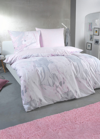 Bettwäschegarnituren - Traumhafte Feinbiber Bettwäsche, in Größe 111 (40x80 cm + 135x200 cm) bis 115 (80x80 cm + 155x220 cm), in Farbe ROSÉ