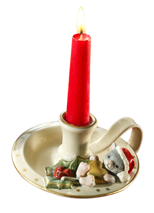 - Kerzenhalter aus dem Hause Goebel, in Farbe , in Ausführung Katze Ansicht 1