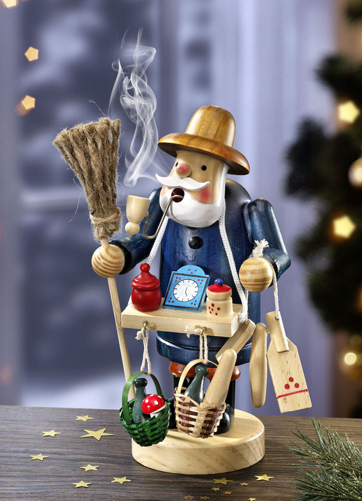 Weihnachtliche Dekorationen - Räuchermännchen aus Holz, in Farbe BUNT