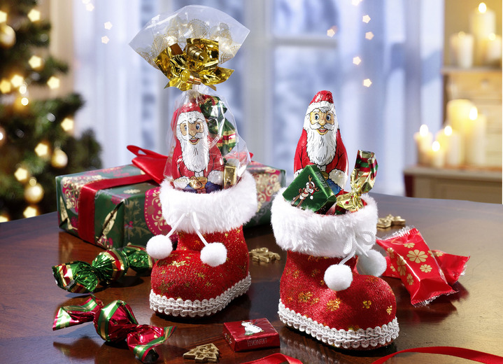 Weihnachtsleckereien - Stiefelchen aus Kunststoff, 2er-Set, in Farbe BUNT Ansicht 1