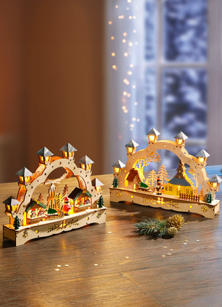 Lichterbogen aus Holz