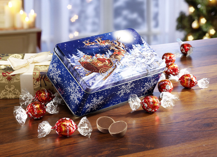 Weihnachtsleckereien - Gebäckdose Weihnachts-Schlitten von Lindt, in Farbe  Ansicht 2