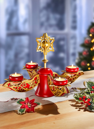 Handgearbeiteter Adventsleuchter aus dem Erzgebirge