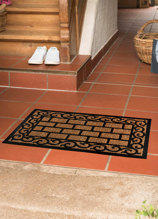 Fußmatten - Fußmatte in Gusseisen-Optik, in Farbe NATUR-SCHWARZ