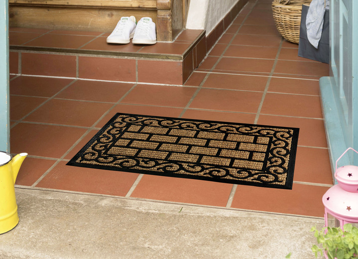 Fußmatten - Fußmatte in Gusseisen-Optik, in Farbe NATUR-SCHWARZ Ansicht 2