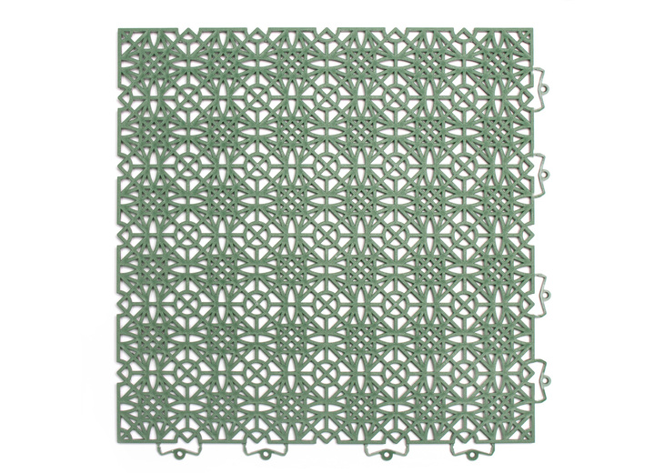 Gartenpflege - Witterungsbeständige Terrassenfliesen mit Klicksystem, in Größe 154 (1 m²  = 7 Fliesen) bis 344 (Sparset für 5 m² = 35 Fliesen), in Farbe GRÜN Ansicht 1