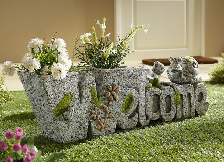Garten - Pflanztopf Welcome, in Farbe GRAU Ansicht 1