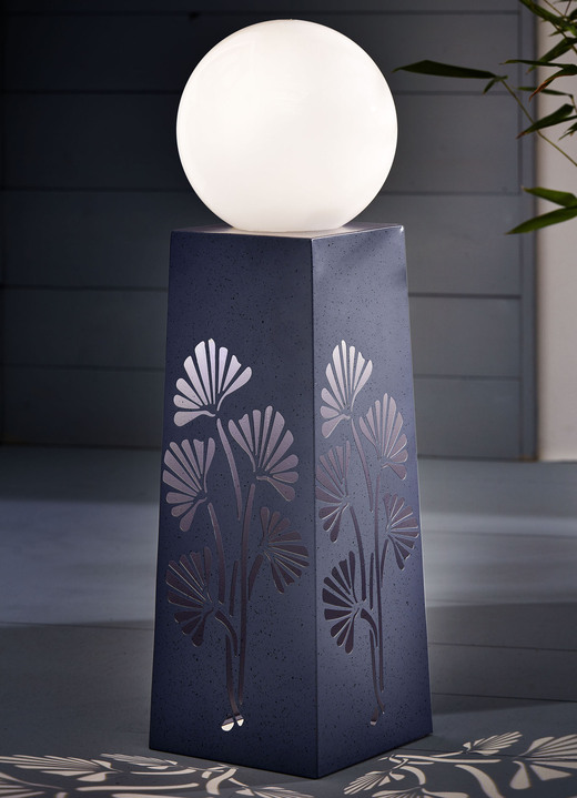Aus der TV-Werbung - MAXXMEE-LED-Dekosäule Ginkgo, in Farbe GRAU