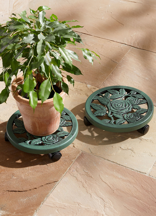 - Pflanzenroller antik, 2er-Set, in Farbe GRÜN Ansicht 2