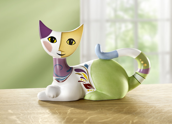 - Goebel Katze aus hochwertigem Porzellan, in Farbe BUNT