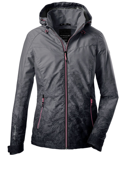 - Modische Damen-Softshell-Jacke mit abnehmbarer Kapuze, in Größe 036 bis 050, in Farbe ANTHRAZIT