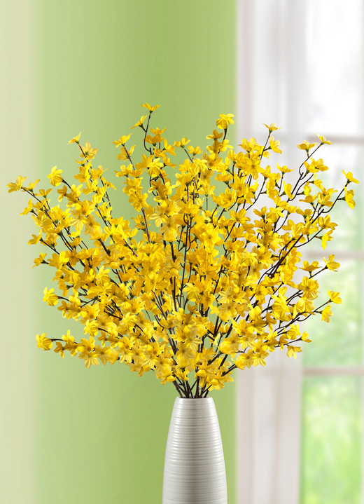 Kunst- & Textilpflanzen - Täuschend echt aussehende Forsythienzweige, 5er-Set, in Farbe  Ansicht 1