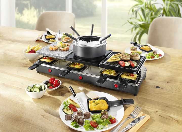 Kochen & Grillen - Raclette für 12 Personen, 4-in-1, in Farbe SCHWARZ Ansicht 1