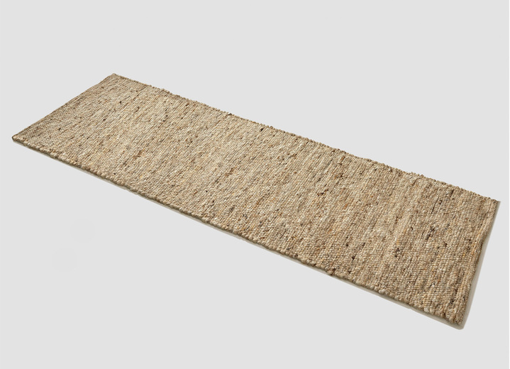 Modern - Handgewebte Brücken und Teppiche aus Schurwolle, in Größe 103 (Brücke, 60x 90 cm) bis 299 (Teppich, 290x390 cm), in Farbe SAND Ansicht 6