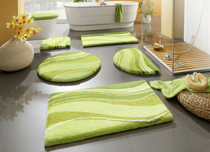 Badgarnituren - Badgarnitur von Grund mit rutschhemmender Latex-Rückseite, in Größe 100 (Vorleger halbrund, 50x 80 cm) bis 112 (WC-Deckelbezug 47x 50 cm), in Farbe TERRA Ansicht 5