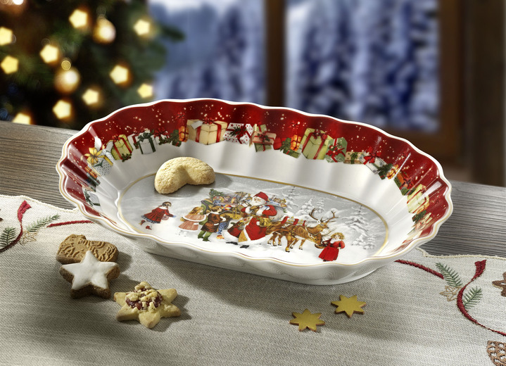 Villeroy & Boch - Wunderschöne Ovale Schale, in Farbe WEISS-ROT Ansicht 2