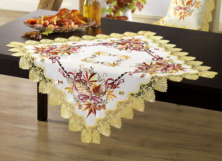 - Tisch- und Raumdekoration, in Größe 101 (Deckchen, 35x 50 cm) bis 404 (Kissenbezug, 40x 40 cm), in Farbe SEKT-BUNT Ansicht 2