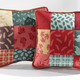 Tagesdecken - Tagesdecke und Kissenbezüge in Patchwork-Optik – Farbe ROT-GRÜN Tagesdecken - Tagesdecke und Kissenbezüge in Patchwork-Optik, in Größe 873 (für Einzelbett, 140x210 cm) bis 926 (Kissenbezug, 80x 80 cm), in Farbe ROT-GRÜN
