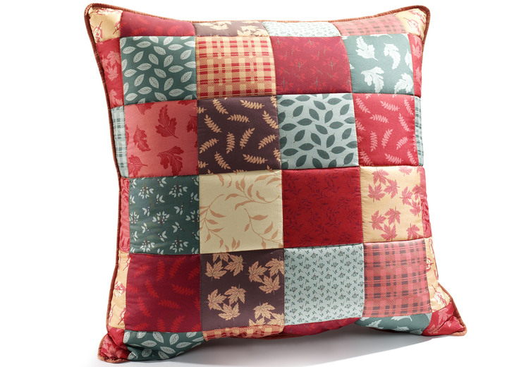 Tagesdecken - Tagesdecke und Kissenbezüge in Patchwork-Optik Ansicht 7 Tagesdecken - Tagesdecke und Kissenbezüge in Patchwork-Optik, in Größe 873 (für Einzelbett, 140x210 cm) bis 926 (Kissenbezug, 80x 80 cm), in Farbe ROT-GRÜN Ansicht 7