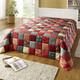 Tagesdecken - Tagesdecke und Kissenbezüge in Patchwork-Optik – Farbe ROT-GRÜN – Ansicht 1 Tagesdecken - Tagesdecke und Kissenbezüge in Patchwork-Optik, in Größe 873 (für Einzelbett, 140x210 cm) bis 926 (Kissenbezug, 80x 80 cm), in Farbe ROT-GRÜN – Farbe ROT-GRÜN – Ansicht 1