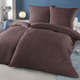 - Biber Bettwäsche-Garnitur mit Reißverschluss, in Größe 111 (40x80 cm + 135x200 cm) bis 115 (80x80 cm + 155x220 cm), in Farbe BRAUN