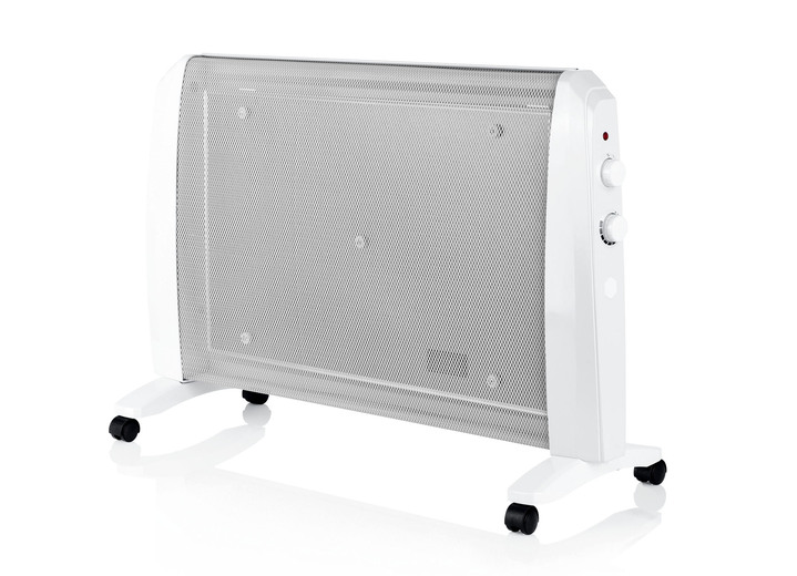 Raumklima - Keramik-Heizwellen-Gerät mit Transportrollen, in Farbe WEISS-GRAU Ansicht 2