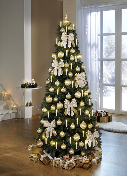 - Hochwertiger Weihnachtsbaumschmuck, in Farbe GOLD-CREME, in Ausführung Weihnachtsbaumkugeln, 4er-Set Ansicht 1